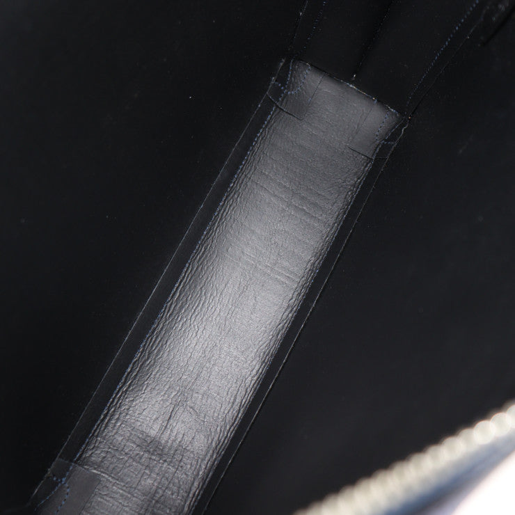 超美品 LOEWE ロエベ ゴヤ レポーター ショルダーバッグ 316.60.P63 カーフレザー ブルー系 シルバー金具 アナグラム メッセンジャーバッグ