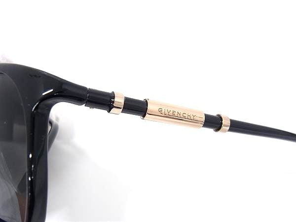 GIVENCHY ジバンシィ サングラス アイウェア SGV772 ブラック系 プラスチック レディース ゴールド金具 美品