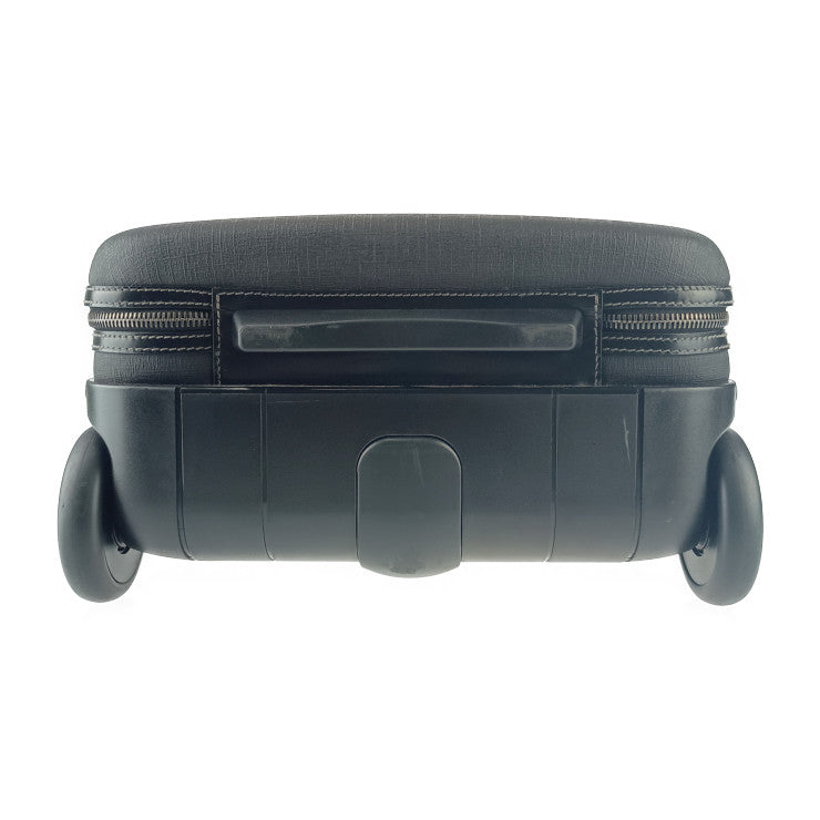 美品 GUCCI グッチ キャリーケース インターロッキングG トローリー 189755 ブラック PVC レザー ユニセックス キャスター付き キャリーバッグ