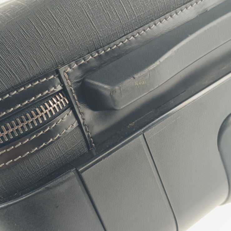 美品 GUCCI グッチ キャリーケース インターロッキングG トローリー 189755 ブラック PVC レザー ユニセックス キャスター付き キャリーバッグ