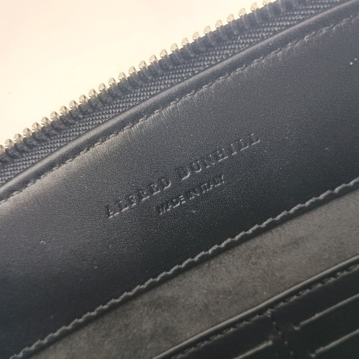 新品未使用展示品 dunhill ダンヒル クラッチバッグ デューク マーブル スモール ジップフォリオ DU19R3850MR472 ブルー レザー メンズ ポーチ セカンドバッグ