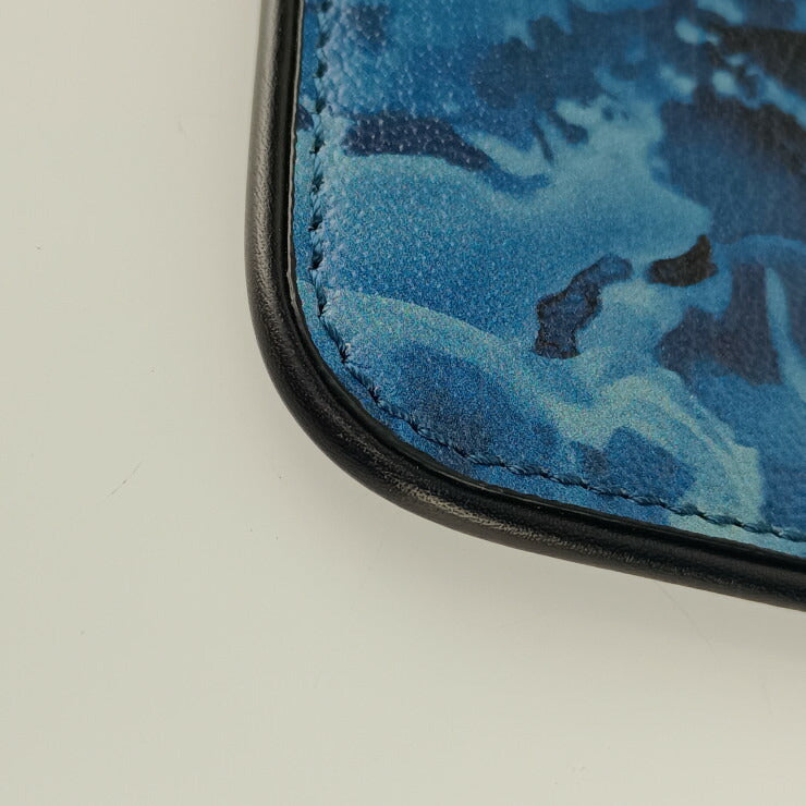 新品未使用展示品 dunhill ダンヒル クラッチバッグ デューク マーブル スモール ジップフォリオ DU19R3850MR472 ブルー レザー メンズ ポーチ セカンドバッグ