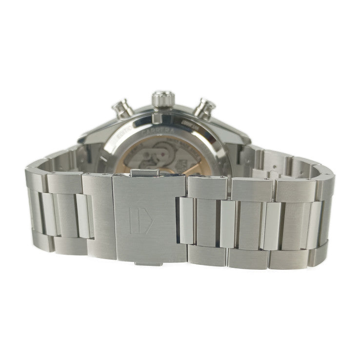 美品 TAG Heuer タグ・ホイヤー 腕時計 カレラ キャリバーホイヤー02 クロノグラフ CBN201E.BA0642 シルバー ブルーシェル文字盤 ステンレス メンズ 裏スケ 自動巻き 日本限定300本