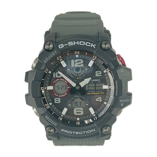 超美品 CASIO カシオ 腕時計 G-SHOCK MUDMASTER Gショック マッドマスター GWG-100-1A8JF ブラック 樹脂 ステンレス メンズ ソーラー電波 アナデジ
