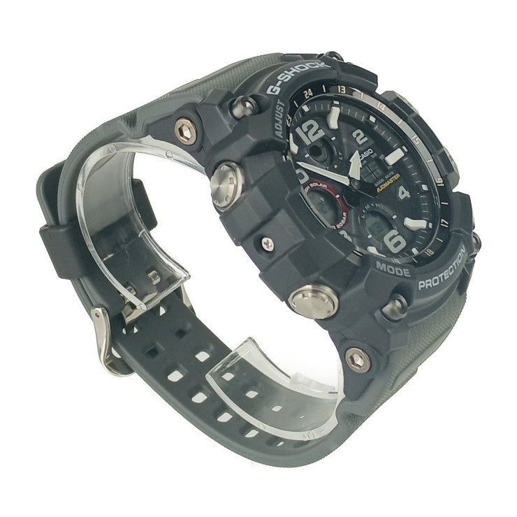 超美品 CASIO カシオ 腕時計 G-SHOCK MUDMASTER Gショック マッドマスター GWG-100-1A8JF ブラック 樹脂 ステンレス メンズ ソーラー電波 アナデジ
