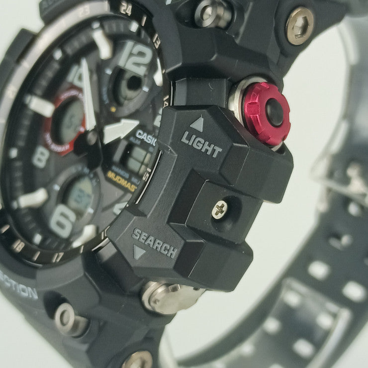 超美品 CASIO カシオ 腕時計 G-SHOCK MUDMASTER Gショック マッドマスター GWG-100-1A8JF ブラック 樹脂 ステンレス メンズ ソーラー電波 アナデジ