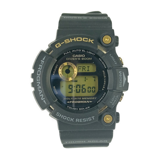 超美品 CASIO カシオ 腕時計 G-SHOCK FROGMAN Gショック フロッグマン GW-225A-1JF ブラック 樹脂 チタン メンズ ソーラー電波 デジタル