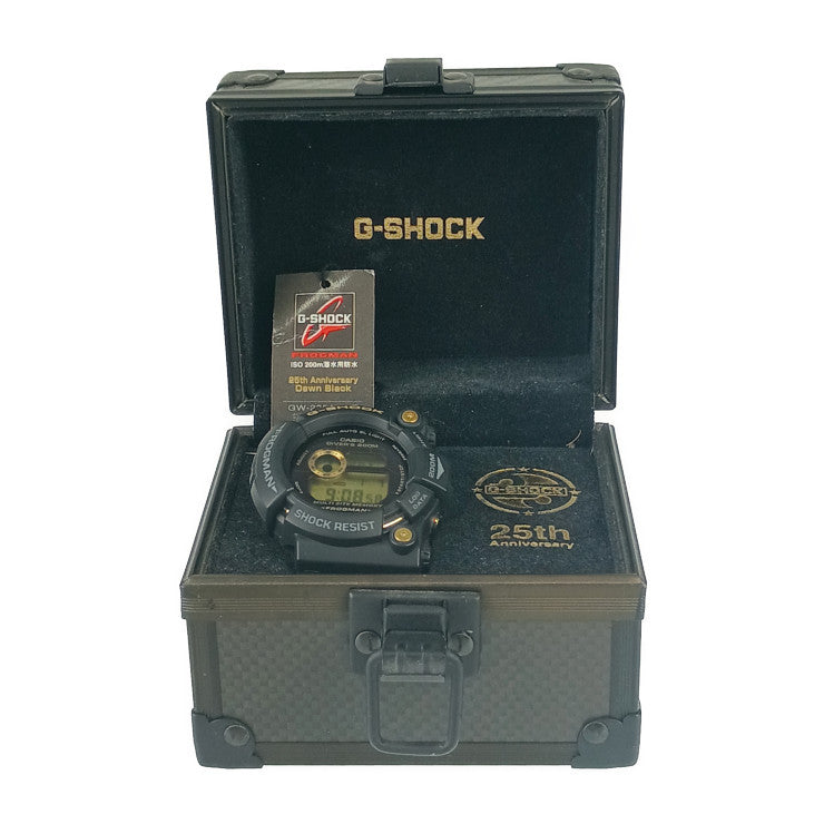 超美品 CASIO カシオ 腕時計 G-SHOCK FROGMAN Gショック フロッグマン GW-225A-1JF ブラック 樹脂 チタン メンズ ソーラー電波 デジタル