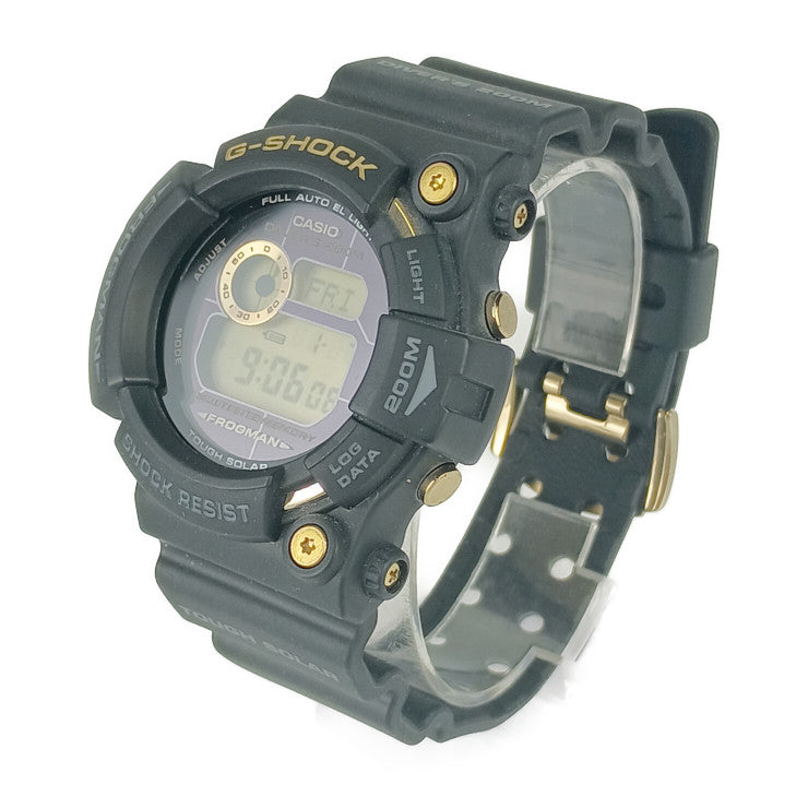 超美品 CASIO カシオ 腕時計 G-SHOCK FROGMAN Gショック フロッグマン GW-225A-1JF ブラック 樹脂 チタン メンズ ソーラー電波 デジタル