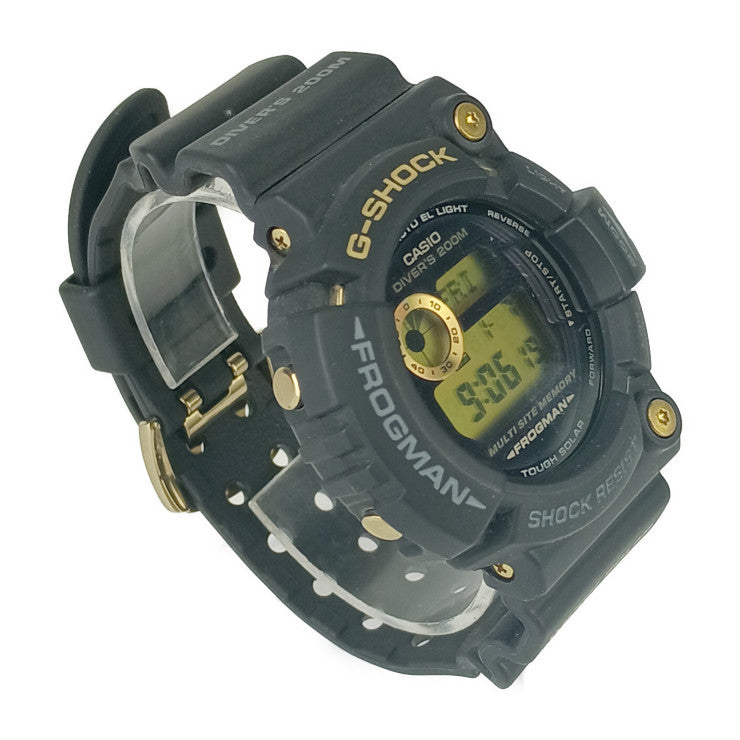 超美品 CASIO カシオ 腕時計 G-SHOCK FROGMAN Gショック フロッグマン GW-225A-1JF ブラック 樹脂 チタン メンズ ソーラー電波 デジタル
