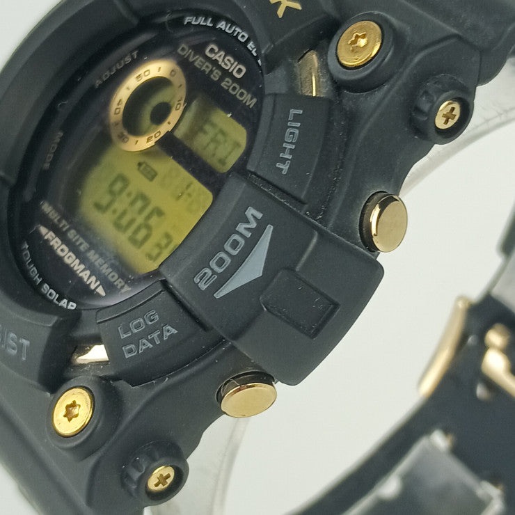 超美品 CASIO カシオ 腕時計 G-SHOCK FROGMAN Gショック フロッグマン GW-225A-1JF ブラック 樹脂 チタン メンズ ソーラー電波 デジタル