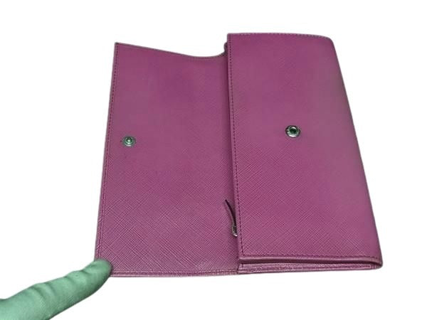 Salvatore Ferragamo サルヴァトーレ フェラガモ 財布 ダブルガンチーニ JP-22 7121 ピンク レザー レディース 二つ折り 長財布 シルバー金具