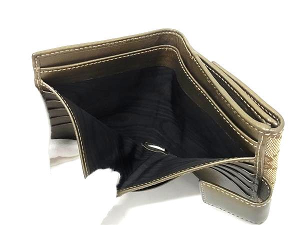 GUCCI グッチ 財布 GGキャンバス 112664 ブラウン ベージュ キャンバス レディース 二つ折り ゴールド金具 美品