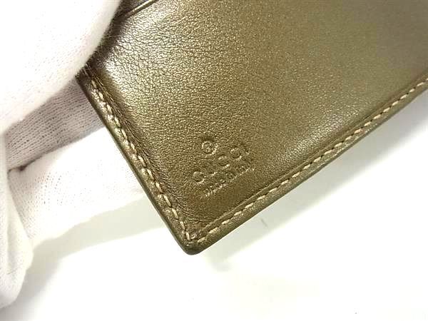 GUCCI グッチ 財布 GGキャンバス 112664 ブラウン ベージュ キャンバス レディース 二つ折り ゴールド金具 美品