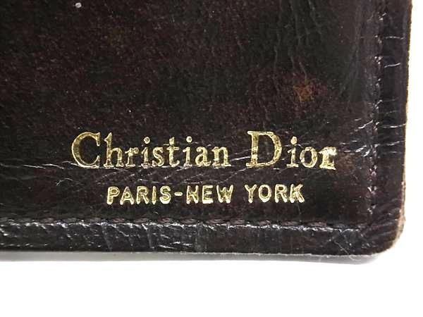 ChristianDior クリスチャンディオール 財布 トロッター - ブラウン キャンバス レディース 二つ折り がま口 シルバー金具
