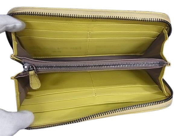 BOTTEGA VENETA ボッテガヴェネタ 財布 イントレチャート - イエロー レザー ユニセックス ラウンドファスナー 長財布