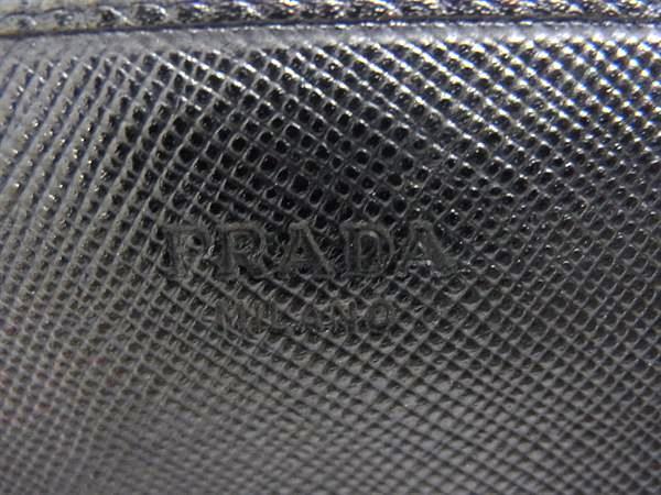 PRADA プラダ 財布 トライアングルロゴ M608 ブラック サフィアーノレザー レディース 二つ折り 長財布 シルバー金具 三角ロゴマーク
