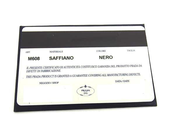 PRADA プラダ 財布 トライアングルロゴ M608 ブラック サフィアーノレザー レディース 二つ折り 長財布 シルバー金具 三角ロゴマーク