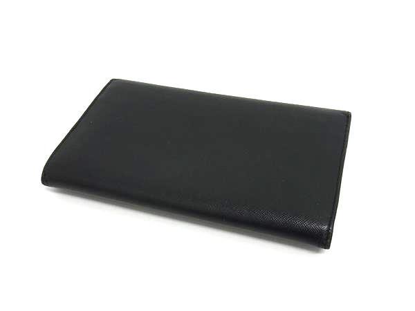 PRADA プラダ 財布 トライアングルロゴ M608 ブラック サフィアーノレザー レディース 二つ折り 長財布 シルバー金具 三角ロゴマーク