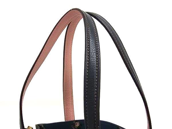 COACH コーチ ショルダーバッグ チャーリー キャリーオール 28898 ブルー デニム×レザー レディース 美品