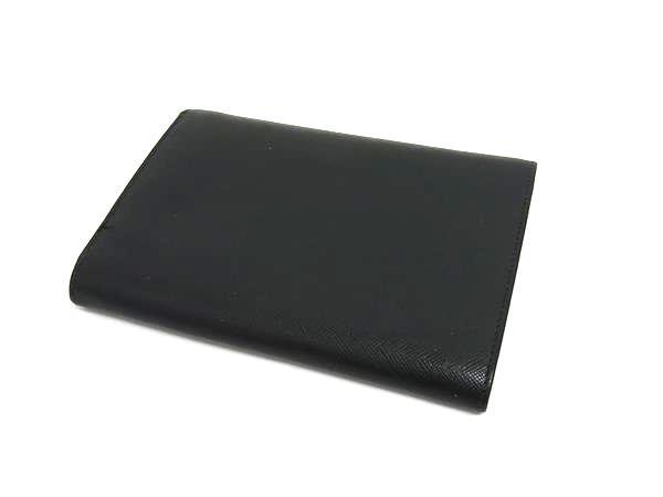 PRADA プラダ 財布 トライアングルロゴ M510 ブラック サフィアーノレザー レディース 三つ折り シルバー金具 三角ロゴマーク