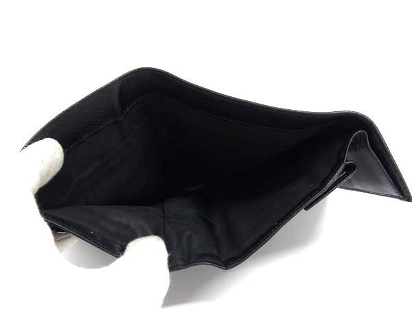 PRADA プラダ 財布 トライアングルロゴ M510 ブラック サフィアーノレザー レディース 三つ折り シルバー金具 三角ロゴマーク