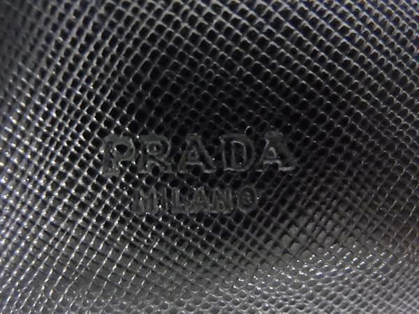PRADA プラダ 財布 トライアングルロゴ M510 ブラック サフィアーノレザー レディース 三つ折り シルバー金具 三角ロゴマーク