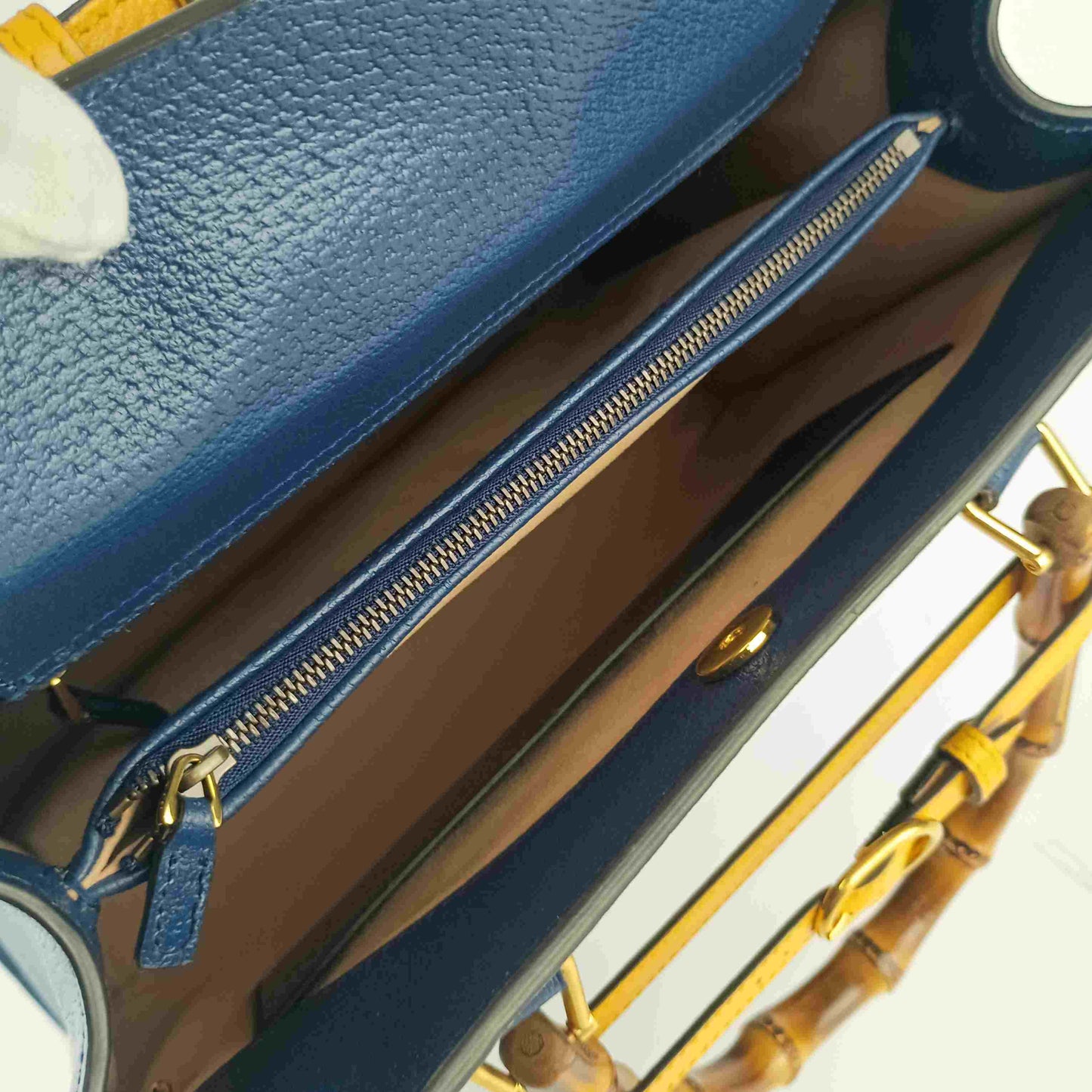 GUCCI グッチ トートバッグ ダイアナ ミディアム 678842 U3ZDT ロイヤルブルー レザー レディース 2WAY ショルダーバッグ ゴールド金具 超美品