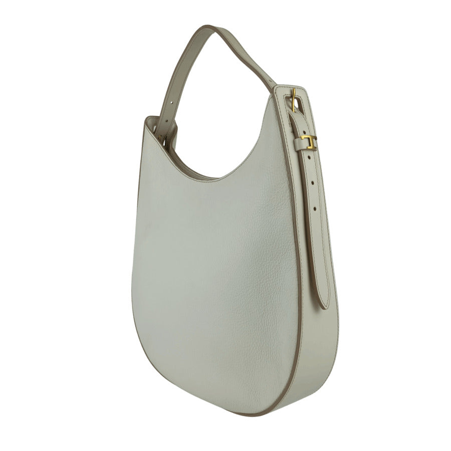 TOD'S トッズ ショルダーバッグ オーボエ ラージ - ホワイト系 レザー レディース Tタイムレス トートバッグ ゴールド金具 超美品