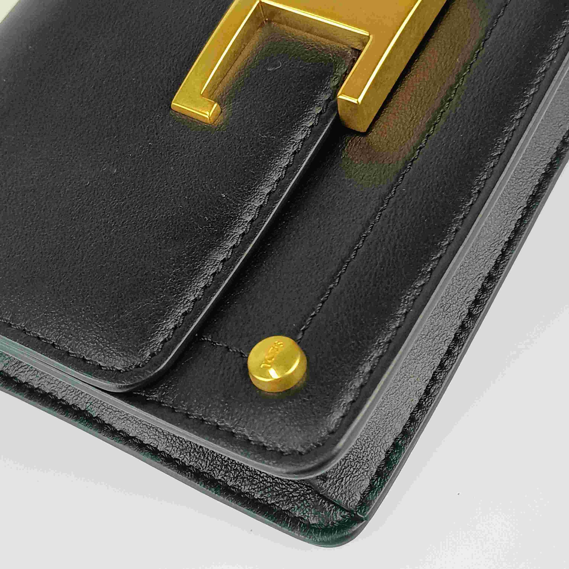 TOD'S トッズ ベルトバッグ タイムレス ミニ ショルダーバッグ XBWTSIRC000ROR ブラック レザー レディース 3WAY クラッチバッグ ゴールド金具 超美品