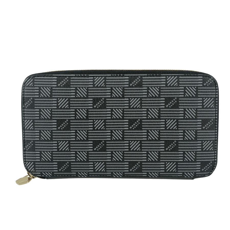 MOREAU PARIS モロー・パリ 長財布 コンチネンタル ジップウォレット CONZIP LRGPRCALFBKBK ブラック カーフレザー ユニセックス ゴールド金具 ラウンドファスナー 新品未使用展示品