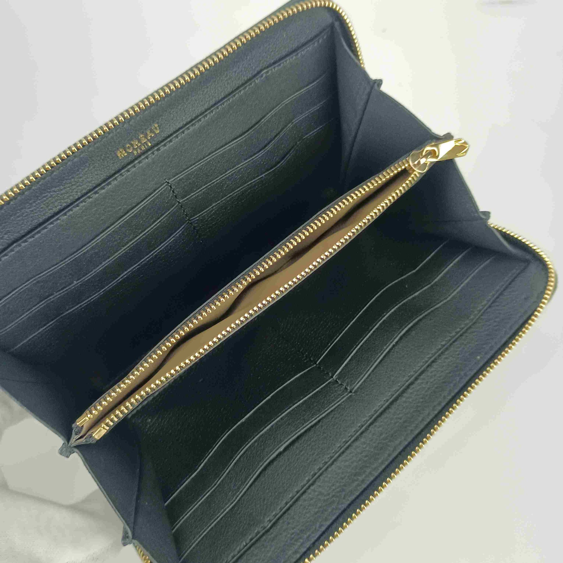 MOREAU PARIS モロー・パリ 長財布 コンチネンタル ジップウォレット CONZIP LRGPRCALFBKBK ブラック カーフレザー ユニセックス ゴールド金具 ラウンドファスナー 新品未使用展示品