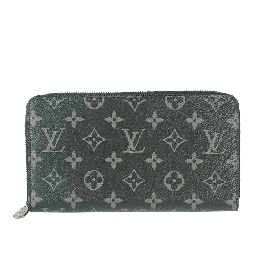 LOUIS VUITTON ルイヴィトン 長財布 モノグラム エクリプス ジッピー オーガナイザー NM M82081 ブラック グレー PVC レザー メンズ ラウンドファスナー シルバー金具 超美品