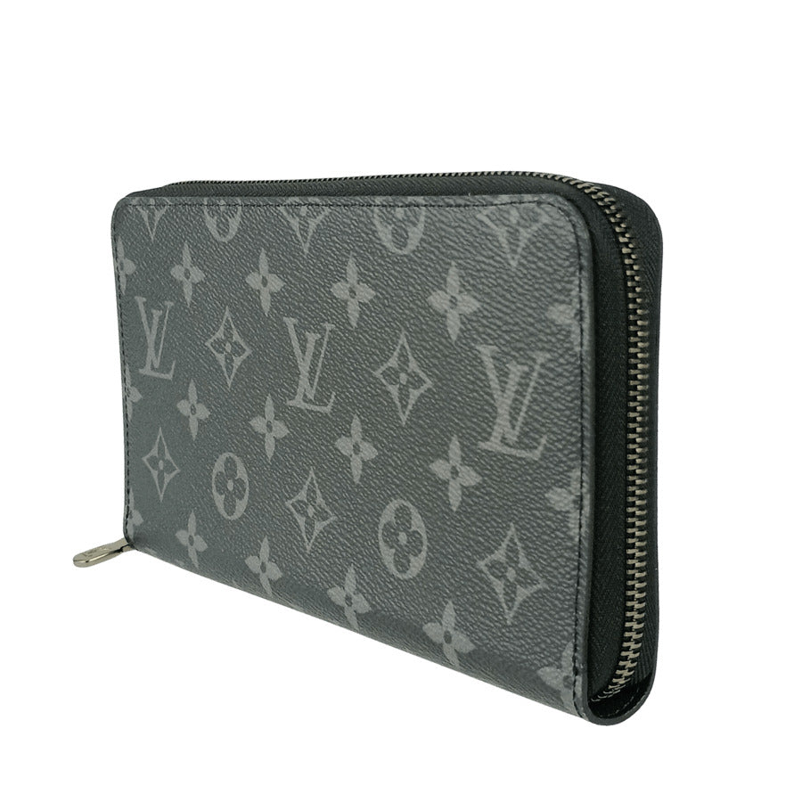 LOUIS VUITTON ルイヴィトン 長財布 モノグラム エクリプス ジッピー オーガナイザー NM M82081 ブラック グレー PVC レザー メンズ ラウンドファスナー シルバー金具 超美品