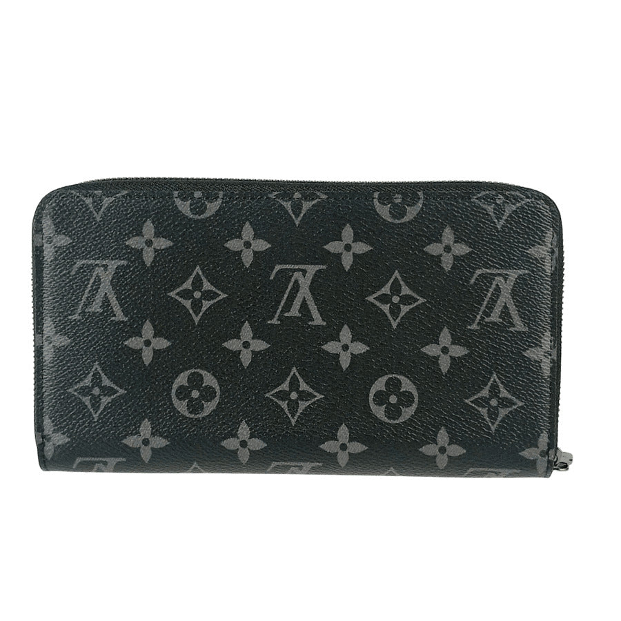 LOUIS VUITTON ルイヴィトン 長財布 モノグラム エクリプス ジッピー オーガナイザー NM M82081 ブラック グレー PVC レザー メンズ ラウンドファスナー シルバー金具 超美品