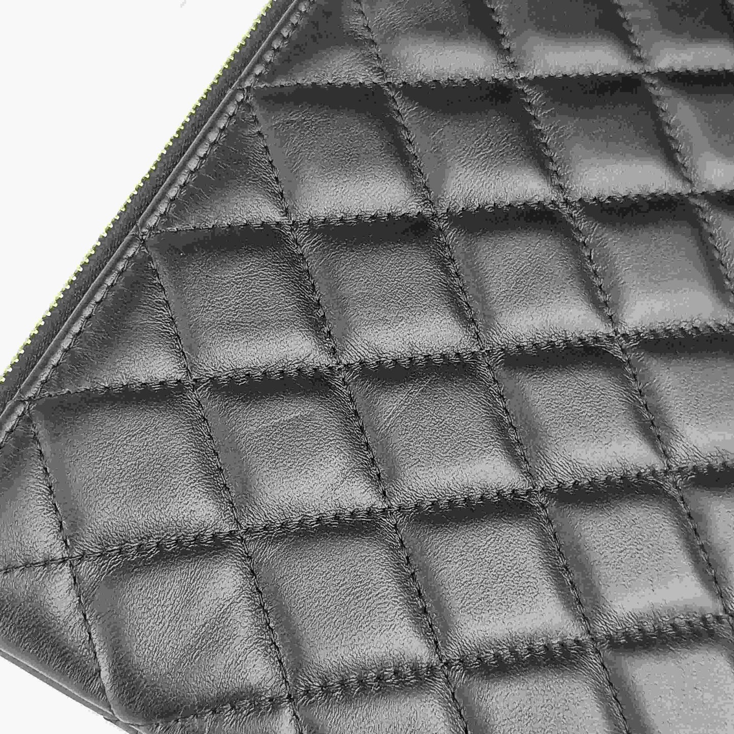 CHANEL シャネル セカンドバッグ カメリア ポーチ 82699 ブラック ネイビー ラムスキン ベロア レディース ココマーク マトラッセ キルティング ゴールド金具 超美品