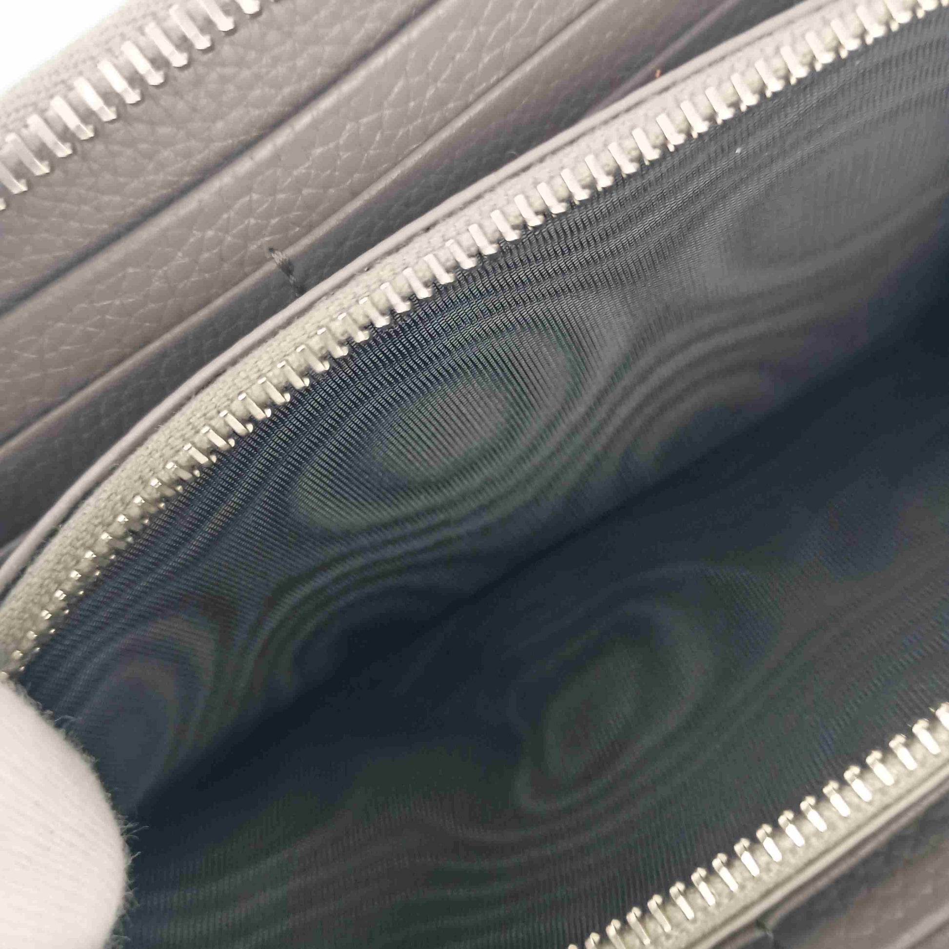 SAINT LAURENT PARIS サン ローラン パリ 財布 ラウンドファスナー 長財布 504988 DTI0E グレー系 カーフレザー ユニセックス シルバー金具 美品