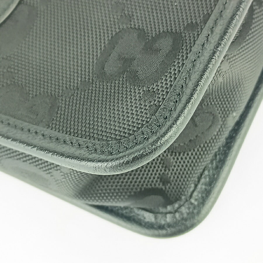 GUCCI グッチ セカンドバッグ オフ ザ グリッド クラッチバッグ 627475 ブラック ナイロンキャンバス×レザー メンズ ポーチ シルバー金具 超美品