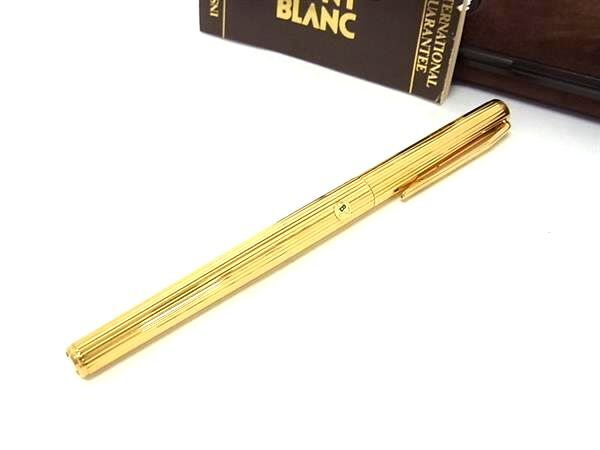 MONTBLANC モンブラン 万年筆 ノブレス - ゴールド メタル ペン先K14 14K 585 ユニセックス