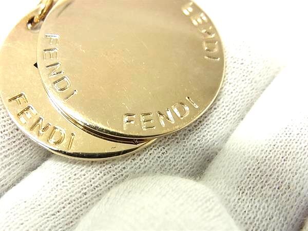 FENDI フェンディ ネックレス FF ロゴプレート - ゴールド メタル レディース ズッカ