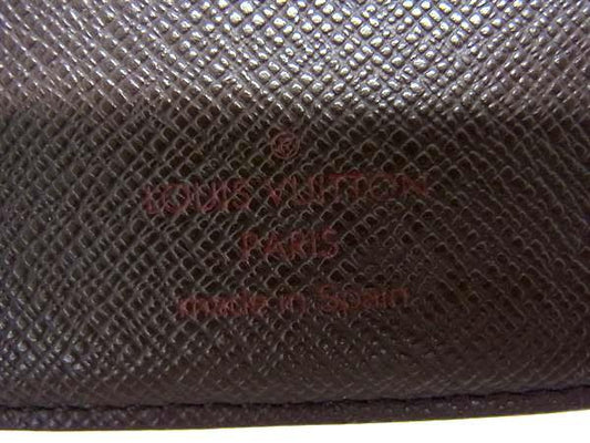 LOUIS VUITTON ルイヴィトン 二つ折り財布 ダミエ ポルト ビエ カルト クレディ モネ N61665 エベヌ PVC レザー ユニセックス