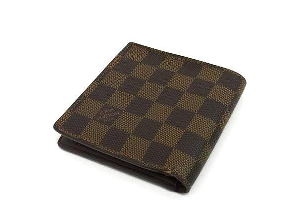 LOUIS VUITTON ルイヴィトン 二つ折り財布 ダミエ ポルト ビエ カルト クレディ モネ N61665 エベヌ PVC レザー ユニセックス