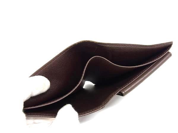 LOUIS VUITTON ルイヴィトン 二つ折り財布 ダミエ ポルト ビエ カルト クレディ モネ N61665 エベヌ PVC レザー ユニセックス