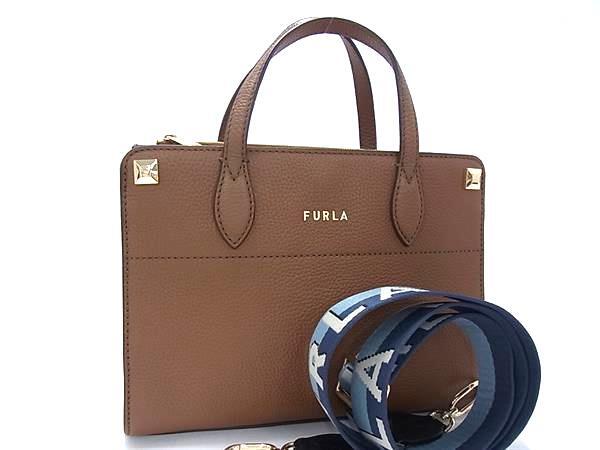 FURLA フルラ ハンドバッグ アフロディーテ - ブラウン レザー レディース 2WAY ショルダーバッグ 美品