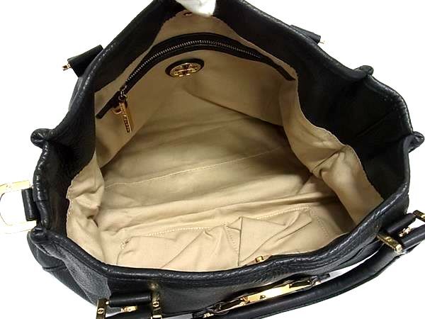 TORY BURCH トリーバーチ ハンドバッグ アマンダ - ブラック レザー レディース 2WAY ショルダーバッグ 美品