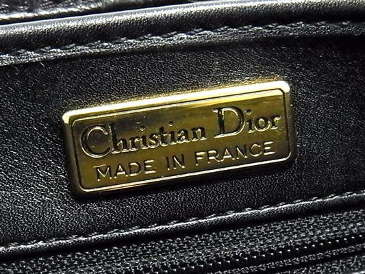 Christian Dior クリスチャンディオール ショルダーバッグ クロスボディバッグ - ブラック レザー レディース ゴールド金具