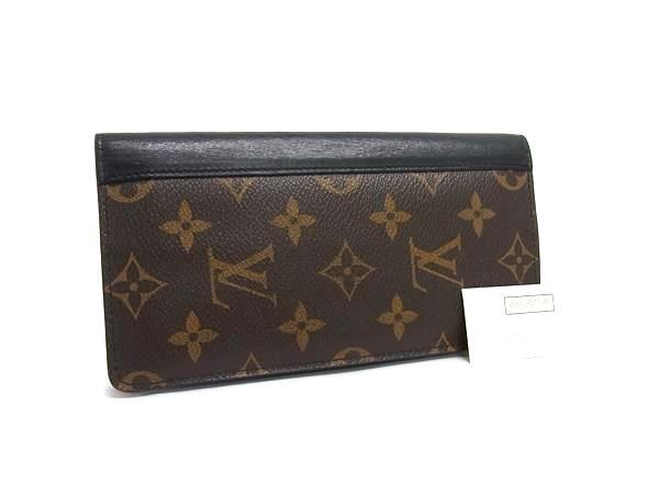 LOUIS VUITTON ルイヴィトン 長財布 モノグラム マカサー ポルトフォイユ タノン M93800 ブラウン系×ブラック系 PVC レザー メンズ 二つ折り