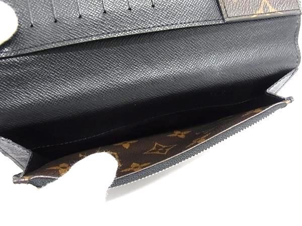 LOUIS VUITTON ルイヴィトン 長財布 モノグラム マカサー ポルトフォイユ タノン M93800 ブラウン系×ブラック系 PVC レザー メンズ 二つ折り