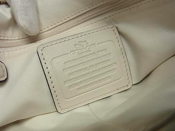 COACH コーチ ハンドバッグ ミニ クリスティー キャリーオール F36625 ベージュ系×アイボリー系 キャンバス×レザー レディース 2WAY ショルダーバッグ ゴールド金具 美品