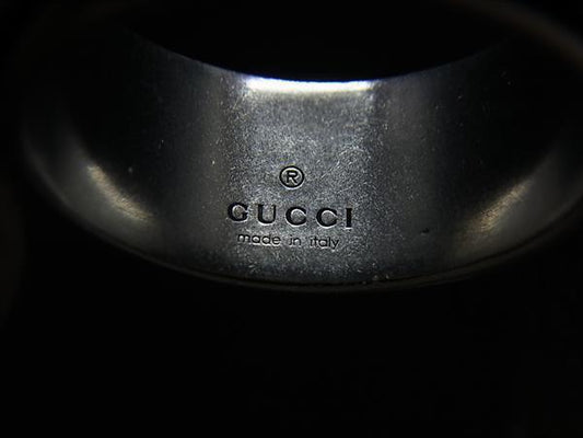 GUCCI グッチ 指輪 インターロッキングG フラワーリング - シルバー ライトブルー Ag925 ターコイズ ユニセックス 美品